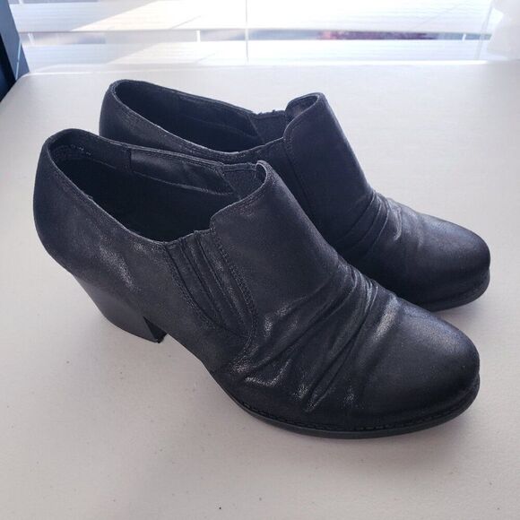 Yuu Ranchen Vegan Leather Heeled Bootie Womens Size 9 Wide Black Withcycore Goth - Picture 1 of 9